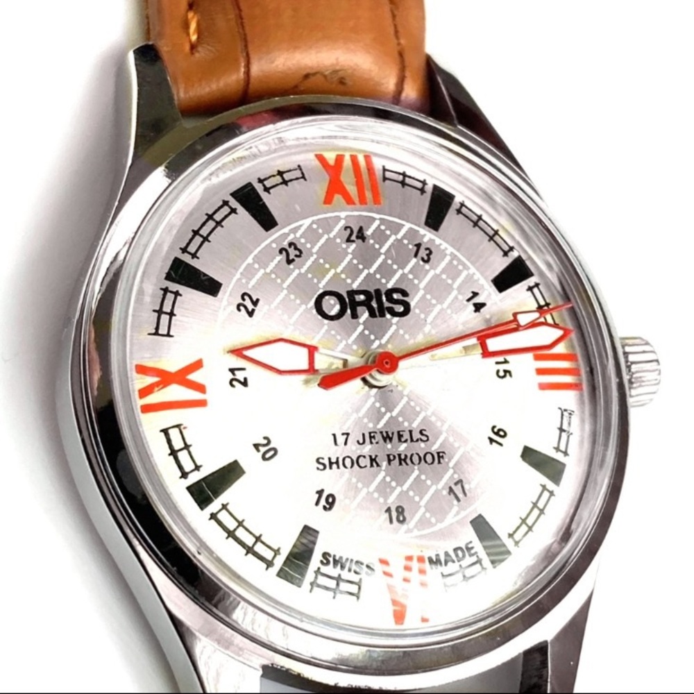 MECHANICAL men’s watch. This is not battery operated. Must be wound up daily.